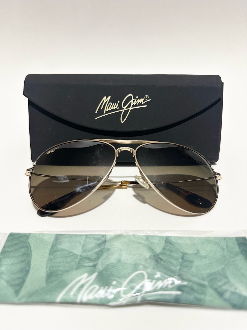 Maui Jim Mavericks MJ264-16 Polarized Aviator Sunglasses - Picture 10 of 10